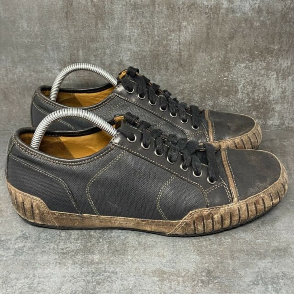 Cole Haan Leather Sneaker In Brown Black | Size 9.5 |  AD85